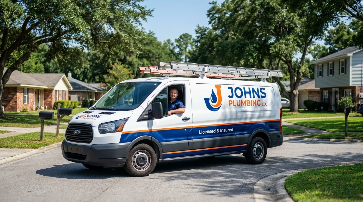 Johns Plumbing LLC service van in Mount Olivet, KY